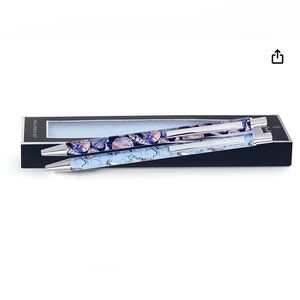 Vera Bradley Metal Pen and Pencil, Morning Shells